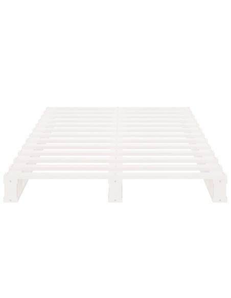 Letto a Pallet Bianco 90x190 cm Single Legno Massello di Pino