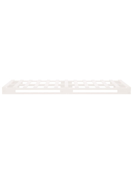 Letto a Pallet Bianco 90x190 cm Single Legno Massello di Pino