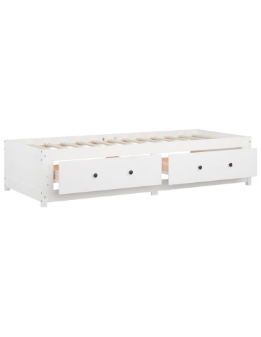 Dormeuse Bianca 80x200 cm in Legno Massello di Pino