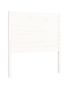 Giroletto con Testiera Bianco 90x200 cm in Legno Massello 2