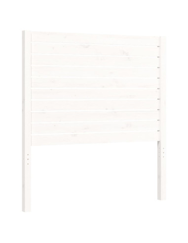 Giroletto con Testiera Bianco 90x200 cm in Legno Massello