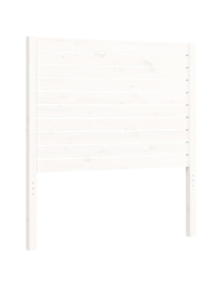 Giroletto con Testiera Bianco Single in Legno Massello