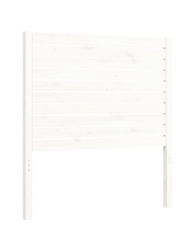 Giroletto con Testiera Bianco Single in Legno Massello