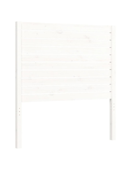 Giroletto con Testiera Bianco Single in Legno Massello