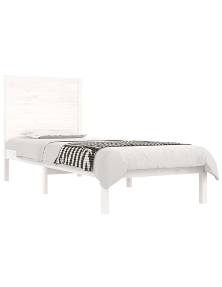 Giroletto Bianco in Legno Massello 90x190 cm Single