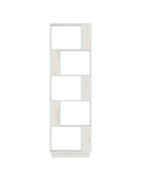 Libreria/Divisorio Bianco 51x25x163,5 cm Legno Massello di Pino