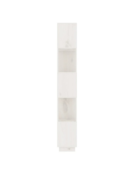 Libreria/Divisorio Bianco 51x25x163,5 cm Legno Massello di Pino