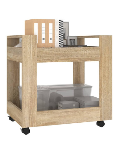 Carrello Scrivania rovere sonoma 60x45x60 cm Legno Multistrato