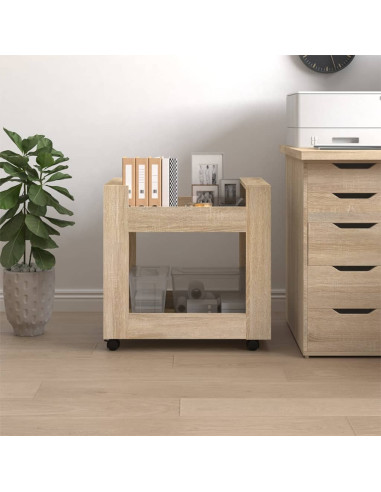 Carrello Scrivania rovere sonoma 60x45x60 cm Legno Multistrato