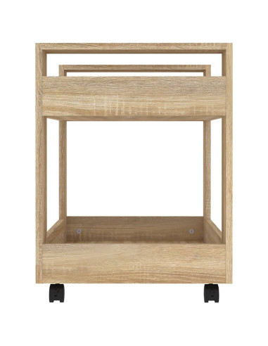 Carrello Scrivania rovere sonoma 60x45x60 cm Legno Multistrato