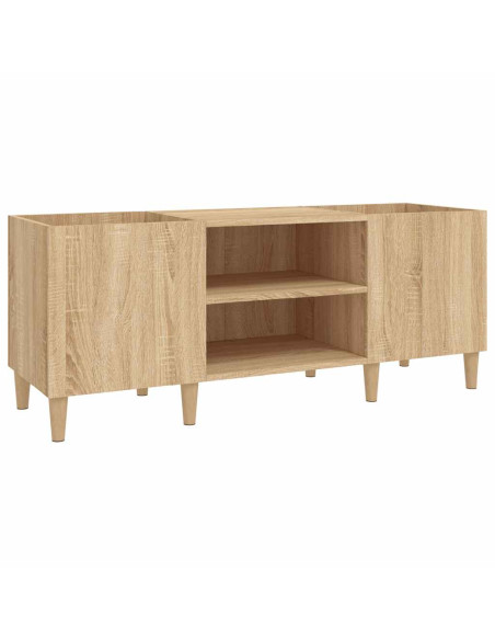 Mobile Porta Dischi Rovere Sonoma 121x38x48cm Legno Multistrato