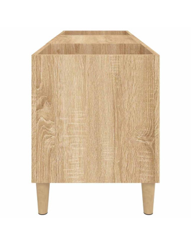 Mobile Porta Dischi Rovere Sonoma 121x38x48cm Legno Multistrato