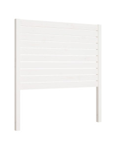 Testiera per Letto Bianca 96x4x100 cm in Legno Massello di Pino