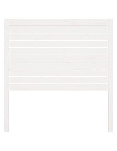 Testiera per Letto Bianca 96x4x100 cm in Legno Massello di Pino