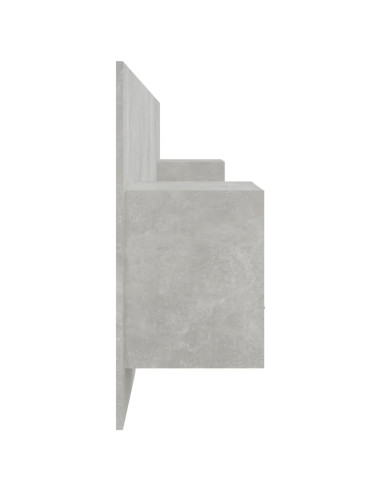 Testiera Letto con Comodini in Legno Multistrato Grigio Cemento