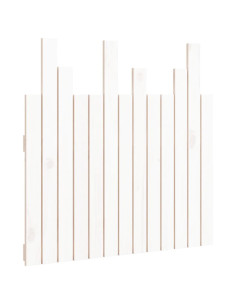 Testiera da Parete Bianca 82,5x3x80cm in Legno Massello di Pino