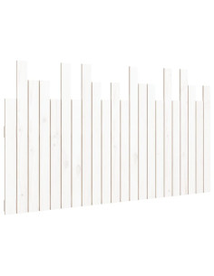 Testiera da Parete Bianca 140x3x80 cm in Legno Massello di Pino