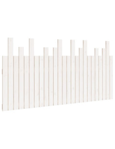 Testiera da Parete Bianca 159,5x3x80 cm Legno Massello di Pino