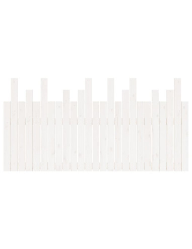 Testiera da Parete Bianca 159,5x3x80 cm Legno Massello di Pino