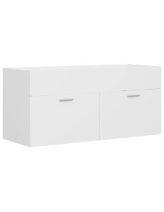 Mobile Bagno con Lavabo Integrato Bianco in Legno Multistrato 2