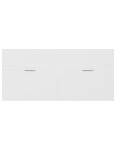 Mobile Bagno con Lavabo Integrato Bianco in Legno Multistrato