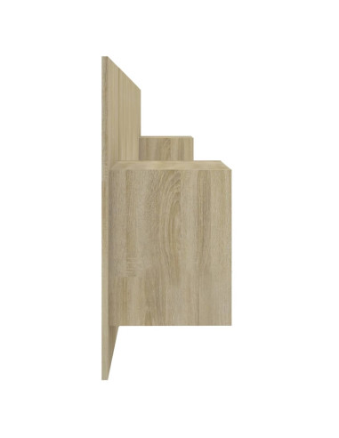 Testiera Letto con Armadietti Legno Multistrato Rovere Sonoma