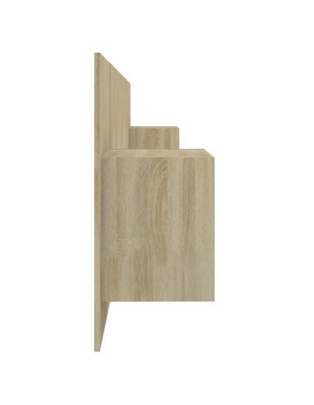 Testiera Letto con Armadietti Legno Multistrato Rovere Sonoma