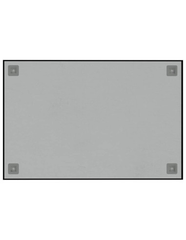 Lavagna Magnetica a Parete Nera 60x40 cm Vetro Temperato