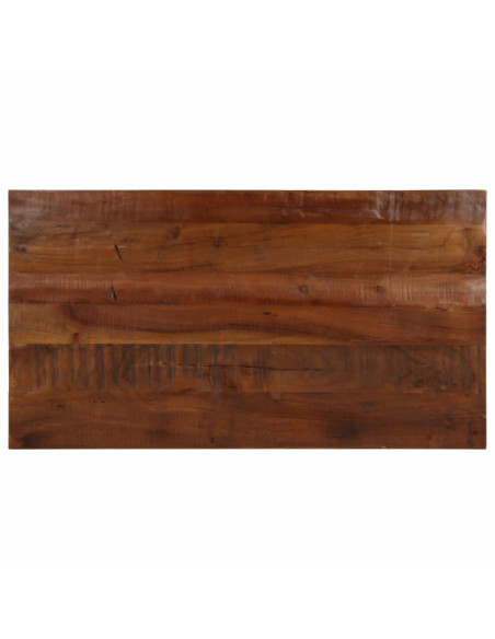 Piano Tavolo 120x70x2,5 cm Rettangolare in Massello di Recupero