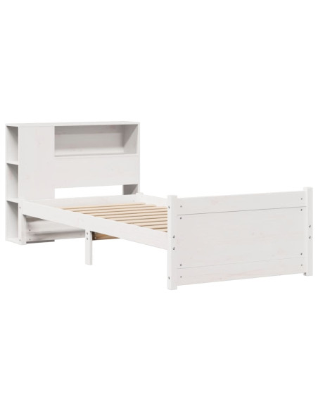 Letto con Libreria senza Materasso 75x190 cm in Legno Pino