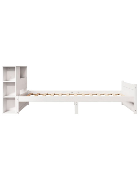 Letto con Libreria senza Materasso 75x190 cm in Legno Pino