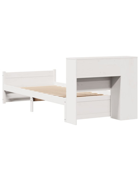 Letto con Libreria senza Materasso 75x190 cm in Legno Pino