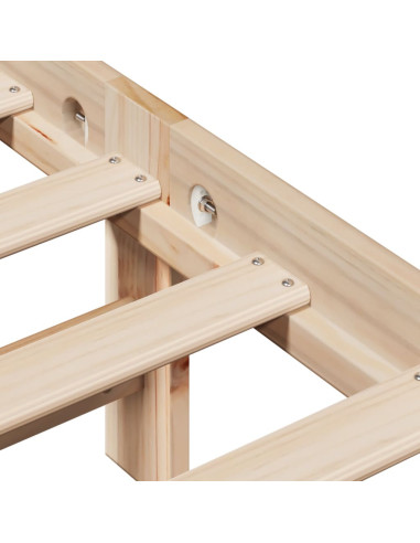 Giroletto senza Materasso 90x200 cm in Legno Massello di Pino