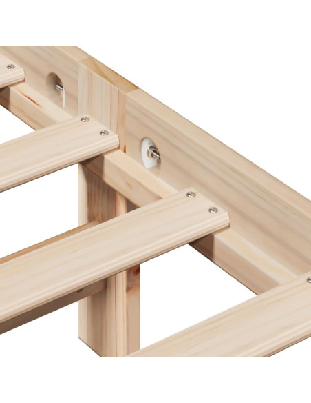 Giroletto senza Materasso 90x200 cm in Legno Massello di Pino