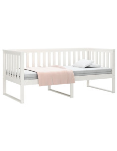 Dormeuse senza Materasso Bianca 90x200 cm Legno Massello Pino 2