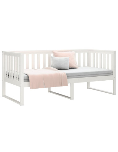Dormeuse senza Materasso Bianca 90x200 cm Legno Massello Pino