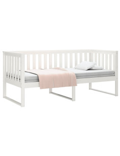 Dormeuse senza Materasso Bianco 100x200 cm Legno Massello Pino 2