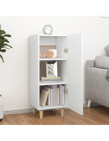 Credenza Bianca 34,5x34x90 cm in Legno Multistrato