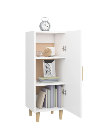Credenza Bianca 34,5x34x90 cm in Legno Multistrato