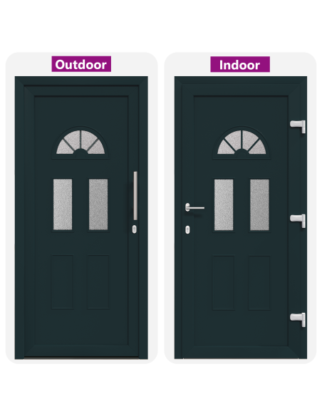 Porta Frontale Antracite 98 x 208 cm PVC