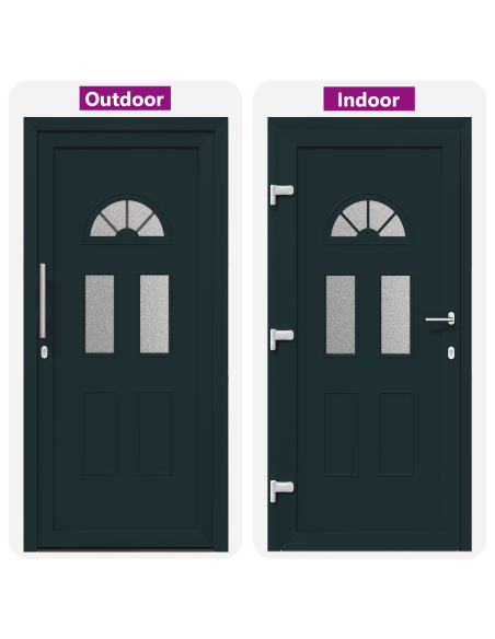 Porta Frontale Antracite 98 x 208 cm PVC