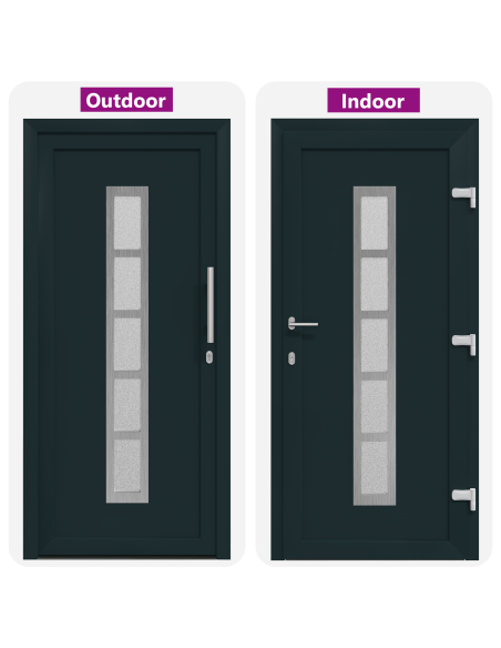 Porta Frontale Antracite 98 x 208 cm PVC