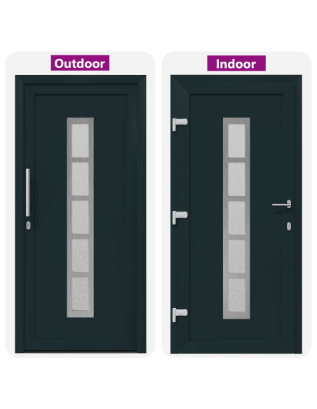 Porta Frontale Antracite 108 x 208 cm PVC