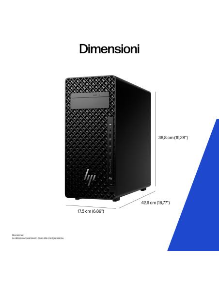 HP Z2 Tower G1i Workstation Desktop PC Wolf Pro Security Edition Windows 11 Pro Stazione di lavoro AI PC, AI Workstation Nero