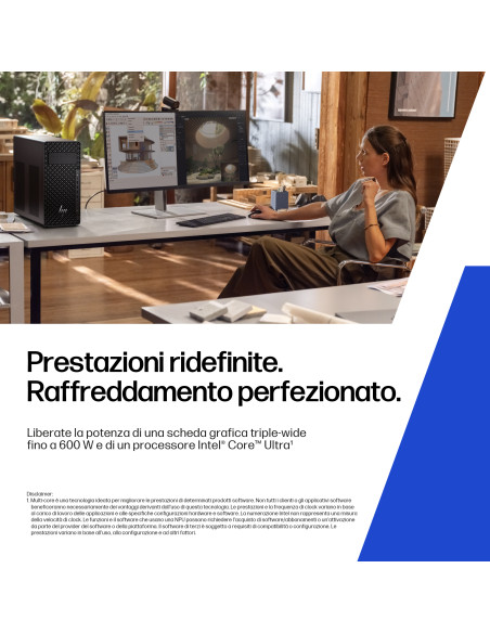 HP Z2 Tower G1i Workstation Desktop PC Wolf Pro Security Edition Windows 11 Pro Stazione di lavoro AI PC, AI Workstation Nero