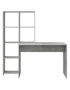 Scrivania Grigio cemento 138,5 x 55 x 143 cm Legno multistrato