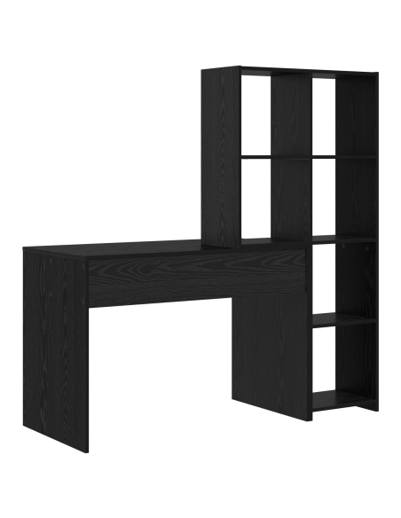 Scrivania Rovere nero 138.5 x 55 x 143 cm Legno multistrato