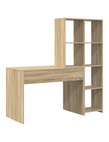 Scrivania rovere sonoma 138.5 x 55 x 143 cm Legno multistrato