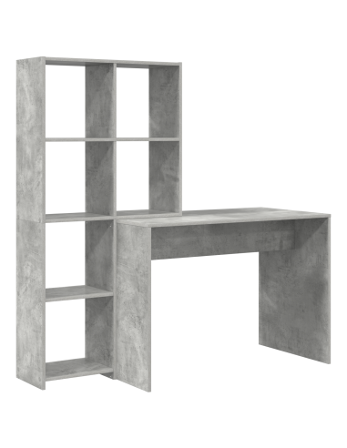 Scrivania Grigio cemento 138,5 x 55 x 143 cm Legno multistrato