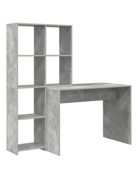 Scrivania Grigio cemento 138.5 x 55 x 143 cm Legno multistrato